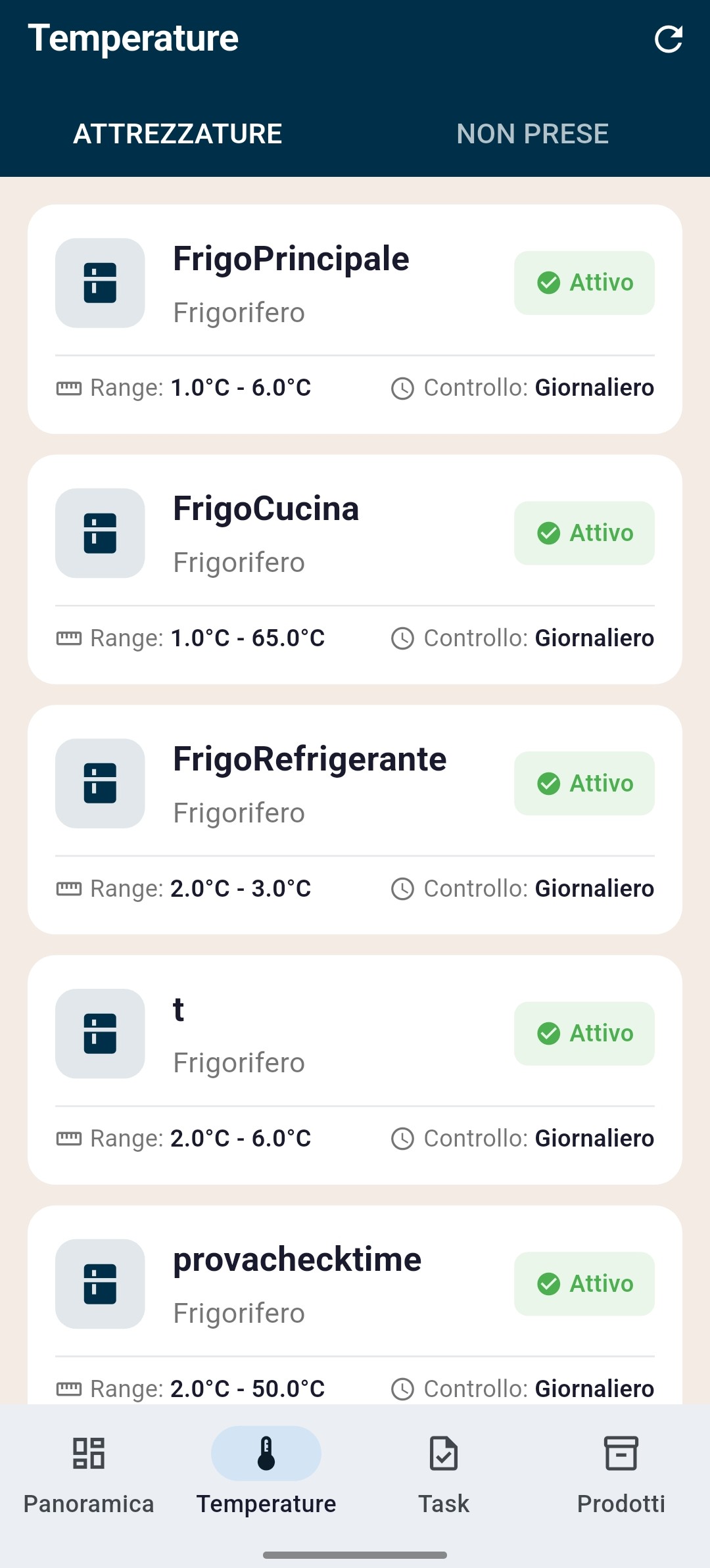 SimpleHACCP Monitor — Sola Lettura